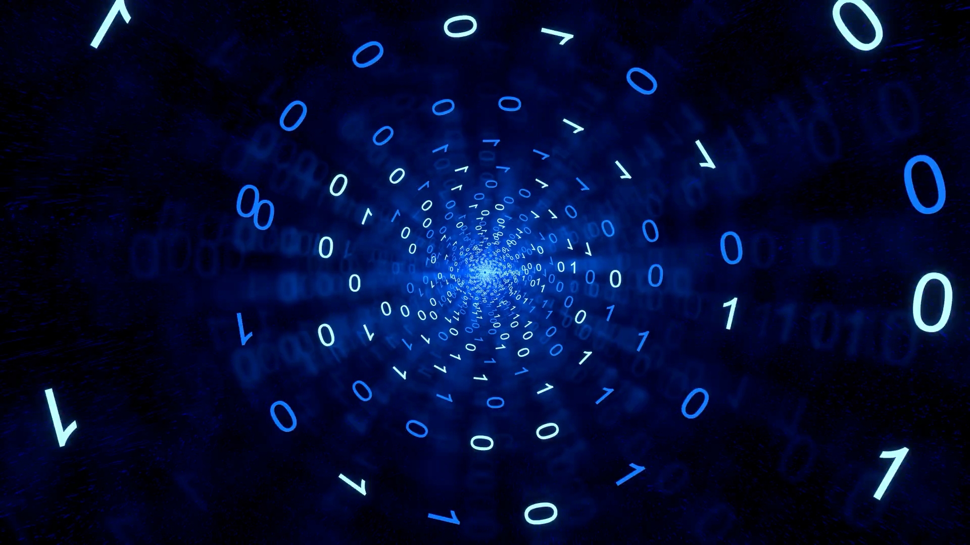 concentric circles of zeroes and ones as a stream of data